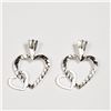 Image 1 : 11) STERLING SILVER 2 HEART PENDANT