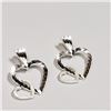 Image 2 : 11) STERLING SILVER 2 HEART PENDANT