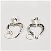 Image 3 : 11) STERLING SILVER 2 HEART PENDANT
