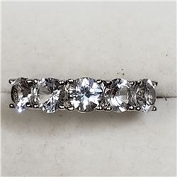 12) STERLING SILVER CUBIC ZIRCONIA RING SIZE 7