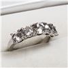 Image 2 : 12) STERLING SILVER CUBIC ZIRCONIA RING SIZE 7