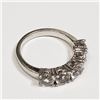 Image 3 : 12) STERLING SILVER CUBIC ZIRCONIA RING SIZE 7