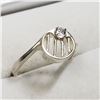 Image 2 : 21) STERLING SILVER CUBIC ZIRCONIA RING
