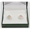 Image 1 : 25) STERLING SILVER ROSE QUARTZ EARRINGS