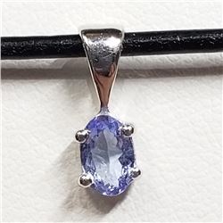26) STERLING SILVER TANZANITE NECKLACE