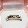Image 4 : 27) STERLING SILVER DIAMOND RING