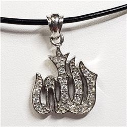 31) STERLING SILVER CUBIC ZIRCONIA NECKLACE