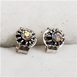 34) STERLING SILVER MYSTIC TOPAZ EARRINGS