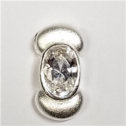 41) STERLING SILVER CUBIC ZIRCONIA PENDANT