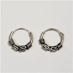 42) STERLING SILVER EARRINGS
