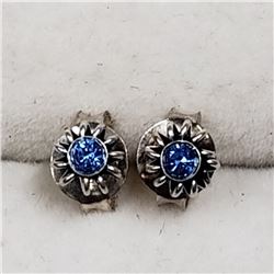 47) STERLING SILVER CUBIC ZIRCONIA EARRINGS