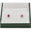 Image 1 : 52) STERLING SILVER RUBY EARRINGS
