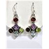 Image 1 : 55) STERLING SILVER GEMSTONE EARRINGS
