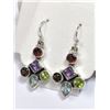 Image 2 : 55) STERLING SILVER GEMSTONE EARRINGS