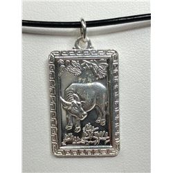 59) STERLING SILVER RAM NECKLACE