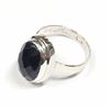 Image 2 : 71) STERLING SILVER ONYX RING