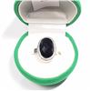 Image 3 : 71) STERLING SILVER ONYX RING