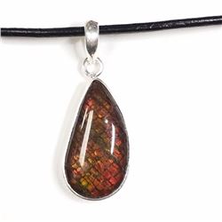 75) STERLING SILVER AMMOLITE NECKLACE