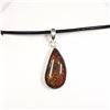 Image 2 : 75) STERLING SILVER AMMOLITE NECKLACE