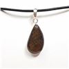 Image 4 : 75) STERLING SILVER AMMOLITE NECKLACE