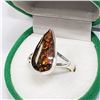 Image 5 : 77) STERLING SILVER AMMOLITE RING SIZE 7.75