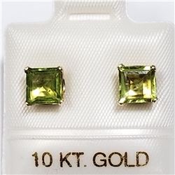 79)10K YELLOW GOLD PERIDOT EARRINGS