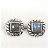 Image 1 : 85) STERLING SILVER LABRADORITE EARRINGS