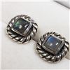 Image 2 : 85) STERLING SILVER LABRADORITE EARRINGS