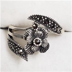 90) STERLING SILVER MARCASITE RING