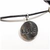 Image 3 : 92) STERLING SILVER LOVE NECKLACE