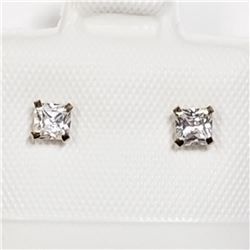 93)14K YELLOW GOLD CUBIC ZIRCONIA EARRINGS