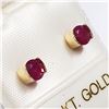 Image 2 : 95)14K YELLOW GOLD RUBY EARRINGS