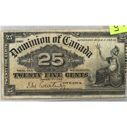 1900 CANADIAN SHINPLASTER.