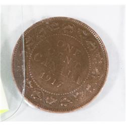 1917 CANADIAN LARGE PENNY.