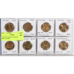 LOT OF 8 UNCIRCULATED SPECIAL ISSUE LOONIES