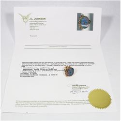 14K YELLOW GOLD AND OPAL RING WITH APPRAISAL FROM