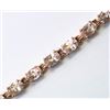 Image 1 : 4) ROSE GOLD PLATED ST. SILVER MORGANITE BRACELET