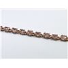 Image 2 : 4) ROSE GOLD PLATED ST. SILVER MORGANITE BRACELET