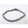 Image 3 : 4) ROSE GOLD PLATED ST. SILVER MORGANITE BRACELET