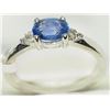 Image 2 : 7) 14KT GOLD RING SIZE 7.5 W/SAPPHIRE & 2 DIAMONDS