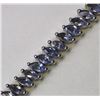 Image 1 : 12) STERLING SILVER TANZANITE BRACELET