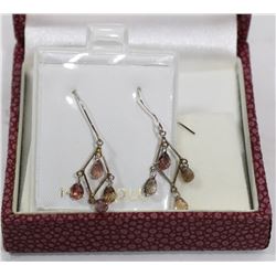 14) 14KT YELLOW GOLD SAPPHIRE EARRINGS