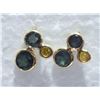 Image 2 : 20) 14K GOLD ALEXANDRITE & DIAMOND EARRINGS