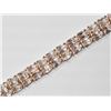 Image 1 : 27) ROSE GOLD PLATED ST.SILVER MORGANITE BRACELET