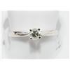 Image 1 : 28) 10K WHITE GOLD DIAMOND SOLITAIRE RING SIZE 6