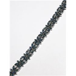 29) 10/14KT SAPPHIRE & DIAMOND PENDANT NECKLACE