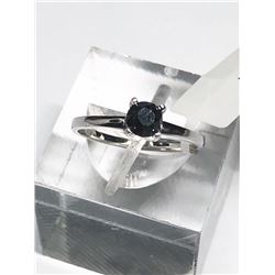 30) 10KT BLACK DIAMOND RING SIZE 6.25