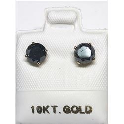 31) 10KT GOLD 2 BLACK DIAMOND EARRINGS