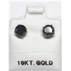 Image 1 : 31) 10KT GOLD 2 BLACK DIAMOND EARRINGS