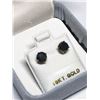 Image 2 : 31) 10KT GOLD 2 BLACK DIAMOND EARRINGS
